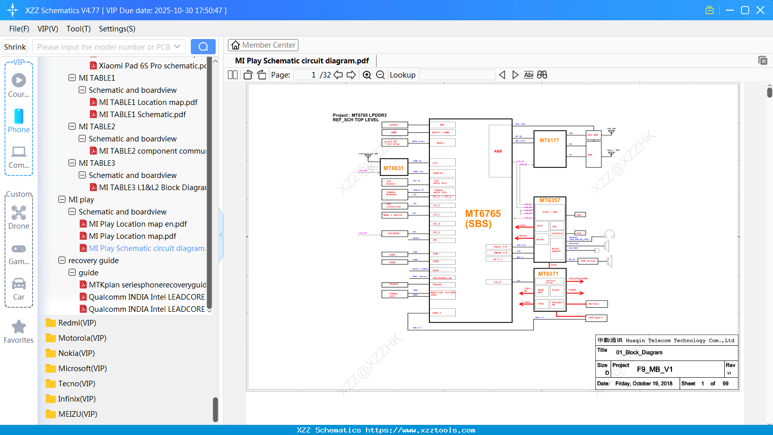 Xiaomi MI Play Schematic Circuit Diagram